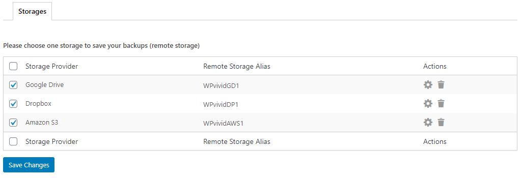 WPvivid Backup Pro Multiple Storage