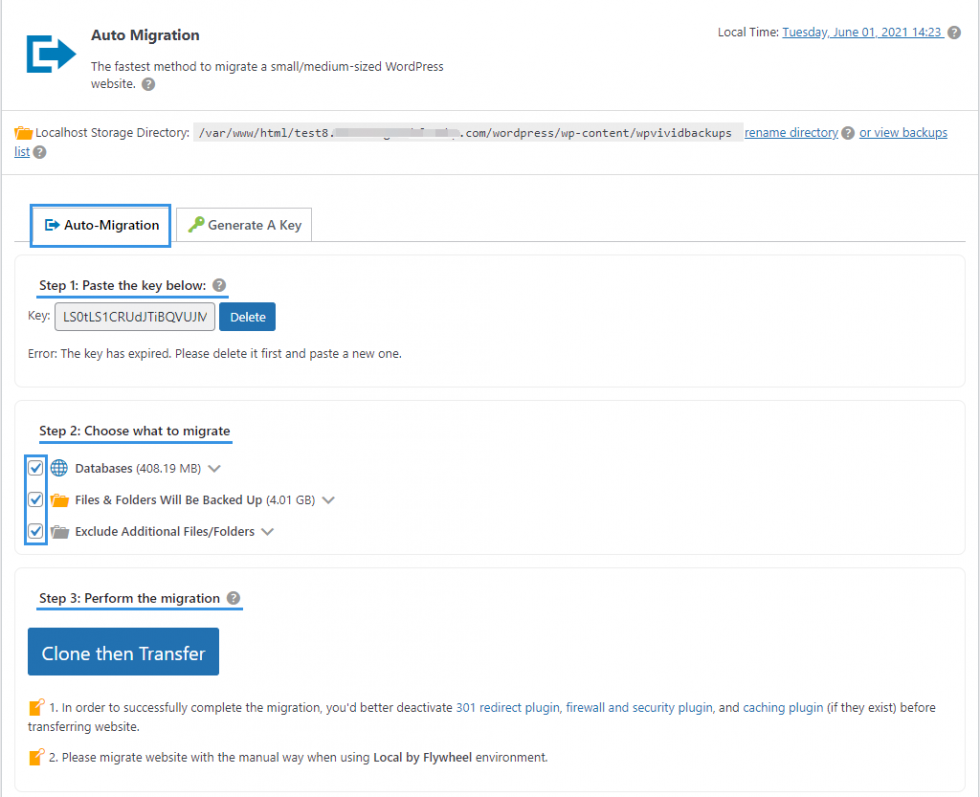 Overview: Custom Migration | WPvivid Plugins Documentation