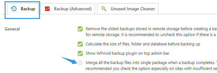 Merge Files into Single Backup