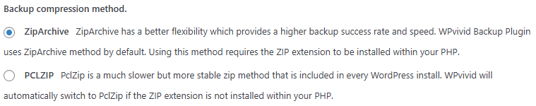 Backup Compression Method