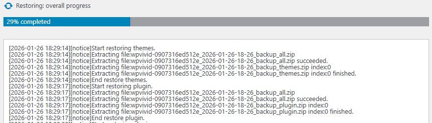 Backup Free Restore Process