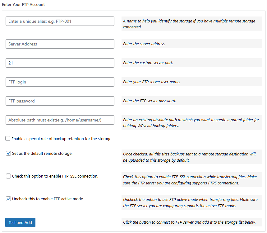 Backup Pro Cloud Storage FTP2