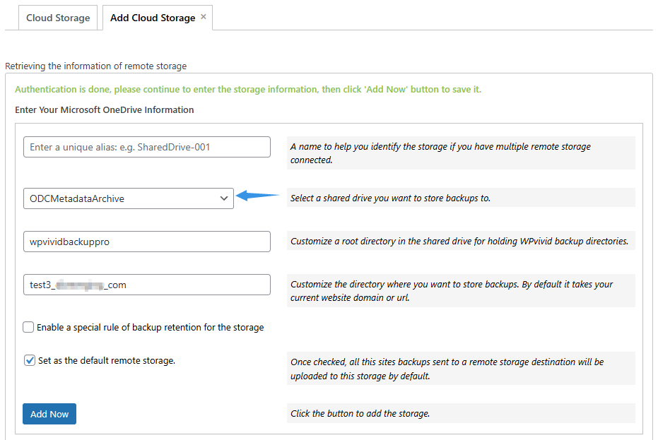 Backup Pro Cloud Storage OneDrive Shared Drives