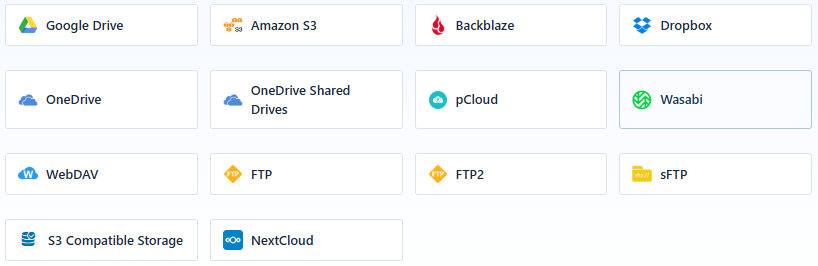Backup Pro Connect Cloud Storage