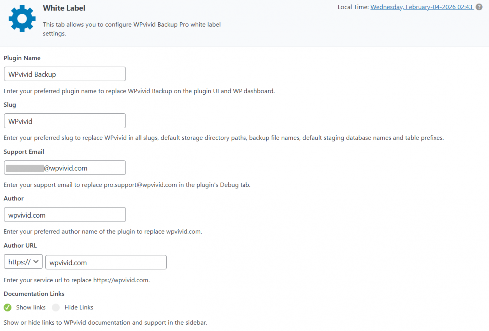 White Label Backup & Migration Pro | WPvivid Plugins Documentation