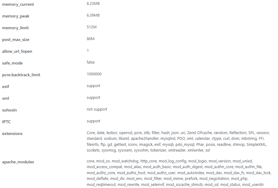 Backup Pro Debug Information PHP