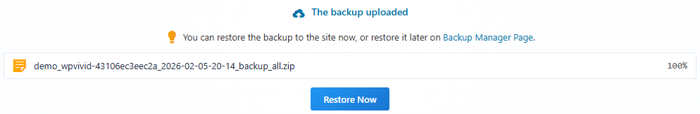 Backup Pro Import Multisite