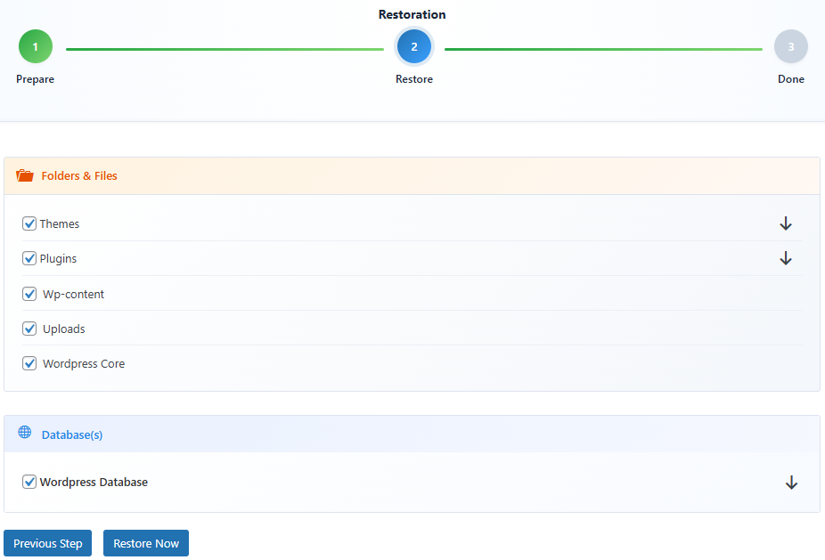 Backup Pro Multisite Restore Content