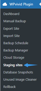 Staging Pro Menu